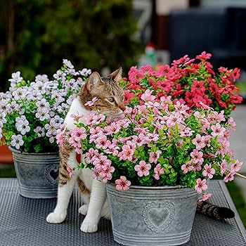Amazon.com: AXYLEX Artificial Flowers for Outdoors Fake